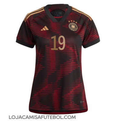 Camisa de Futebol Alemanha Leroy Sane #19 Equipamento Secundário Mulheres Mundo 2022 Manga Curta